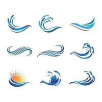 water wave logo afbeeldingen vector