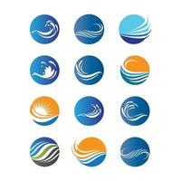 water wave logo afbeeldingen vector