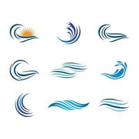 water wave logo afbeeldingen vector