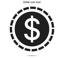 dollar munt icoon, vector illustratie