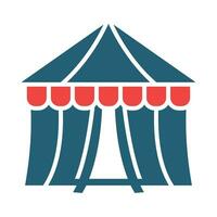 circus tent vector glyph twee kleur icoon voor persoonlijk en reclame gebruiken.