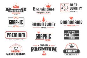 Vintage Retro Vector Logo voor banner