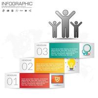 zakelijke infographic sjabloon met 3 opties of stappen. vector