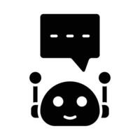 Chatbot vector glyph icoon voor persoonlijk en reclame gebruiken.