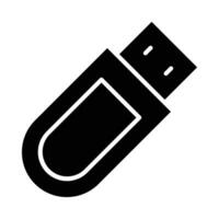 USB rit vector glyph icoon voor persoonlijk en reclame gebruiken.