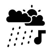 regen vector glyph icoon voor persoonlijk en reclame gebruiken.