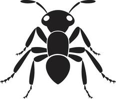 stoutmoedig zwart mier icoon vector logo schittering mier schoonheid in zwart vector symbool van genade