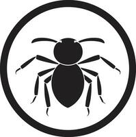 majestueus zwart mier logo in vector kunst gestroomlijnd mier icoon zwart vector logo
