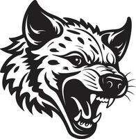 overschaduwd elegantie van de hyena ogen van de sluw carnivoor minimaal logo vector