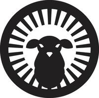 ebon uitmuntendheid schapen vector symbool wollig visie zwart schapen embleem