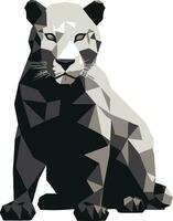 dapperheid ontketend zwart vector luipaard logo ontwerp elegantie in beweging zwart luipaard icoon in vector