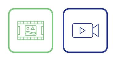 afbeeldingen haspel en video icoon vector