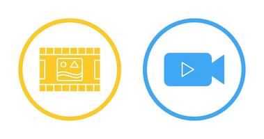 afbeeldingen haspel en video icoon vector