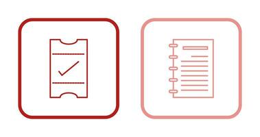 passeert en kladblok icoon vector