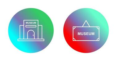museum gebouw en museum icoon vector