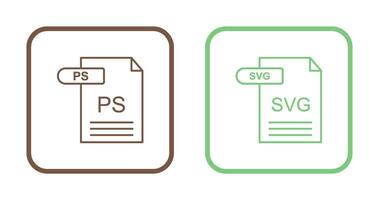 ps en SVG icoon vector