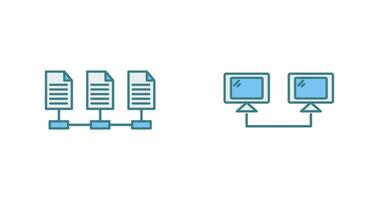 verbonden systemen en netwerk bestanden icoon vector