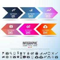 Pijl Infographics ontwerpsjabloon vector