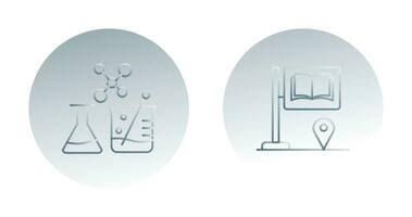 teken bord en chemie icoon vector