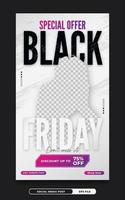 black friday promo social media verhaal postsjabloon vector