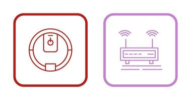 macht knop en Wifi signalen icoon vector