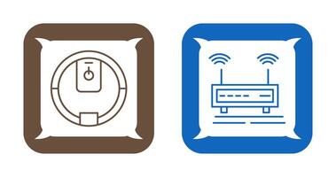 macht knop en Wifi signalen icoon vector