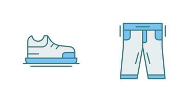 schoenen en broek icoon vector