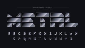 abstracte metalen futuristische typografie vector
