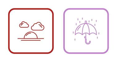 zonneschijn en regenen icoon vector