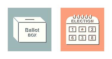 stemming doos en verkiezing dag icoon vector