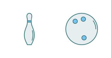 bowling pin en bowling bal icoon vector