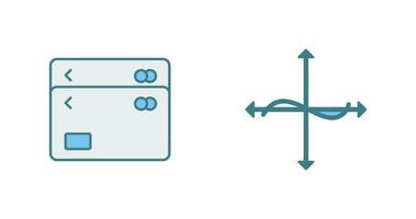 meerdere kaarten en diagram icoon vector