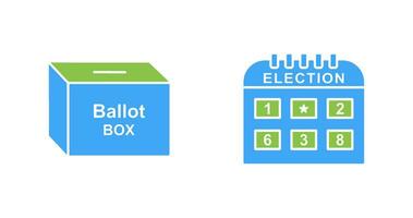 stemming doos en verkiezing dag icoon vector