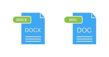 docx en doc icoon vector