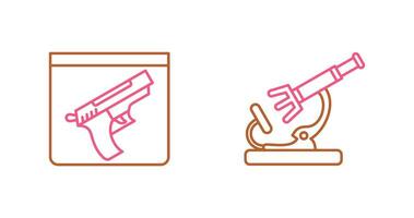 bewijs en microscoop icoon vector