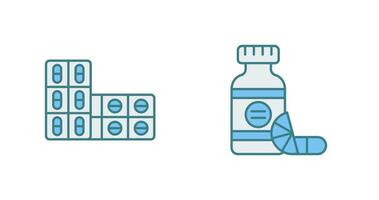 aspirine en vitamines icoon vector