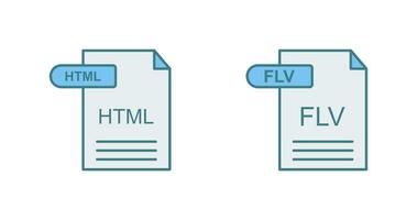 html en flv icoon vector