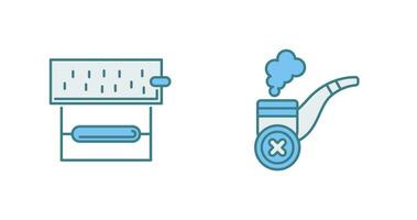 rollend tabak en Nee sigaar icoon vector