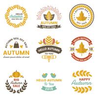 Herfst Label Vintage Vector Logo voor banner