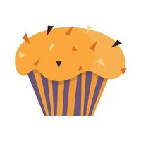 gekleurde zoete cupcakes doodle-stijl vector