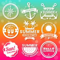 Zomer Retro Vector Logo voor banner