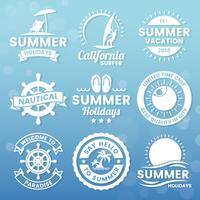 Zomer Retro Vector Logo voor banner