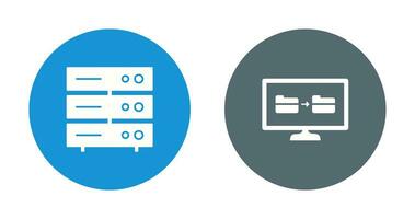 server netwerk en het dossier sharing icoon vector