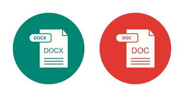 docx en doc icoon vector