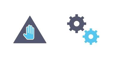 configuraties en waarschuwing icoon vector