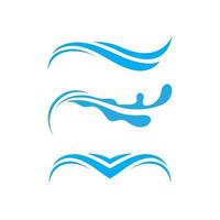 water en golf pictogram vector voor logo set