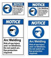 booglassen risico op oogletsel oogbescherming vereist vector