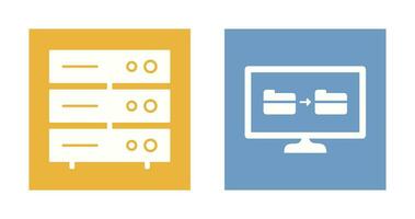 server netwerk en het dossier sharing icoon vector