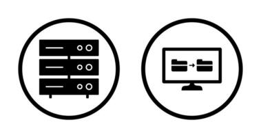 server netwerk en het dossier sharing icoon vector