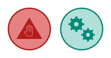 configuraties en waarschuwing icoon vector